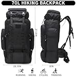 Hiking Backpack for Men 70L/100L Camping Backpack Military Rucksack Molle 3 Days Assault Pack for Climbing - Image 2