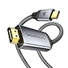 Cable USB C a HDMI 4K, WARRKY [trenzado, de alta velocidad] Thunderbolt 3 a HDMI adaptador compatible para iPad nuevo, MacBook Pro/Air, iMac, Galaxy S20 S10 S9 S8, Surface, Dell, HP, 6 pies.