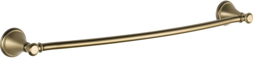 DELTA Cassidy Towel Bar, Champagne Bronze Bathroom Towel Holder, Bathroom Accessories, 79724-CZ Champagne Bronze 24 inch Single