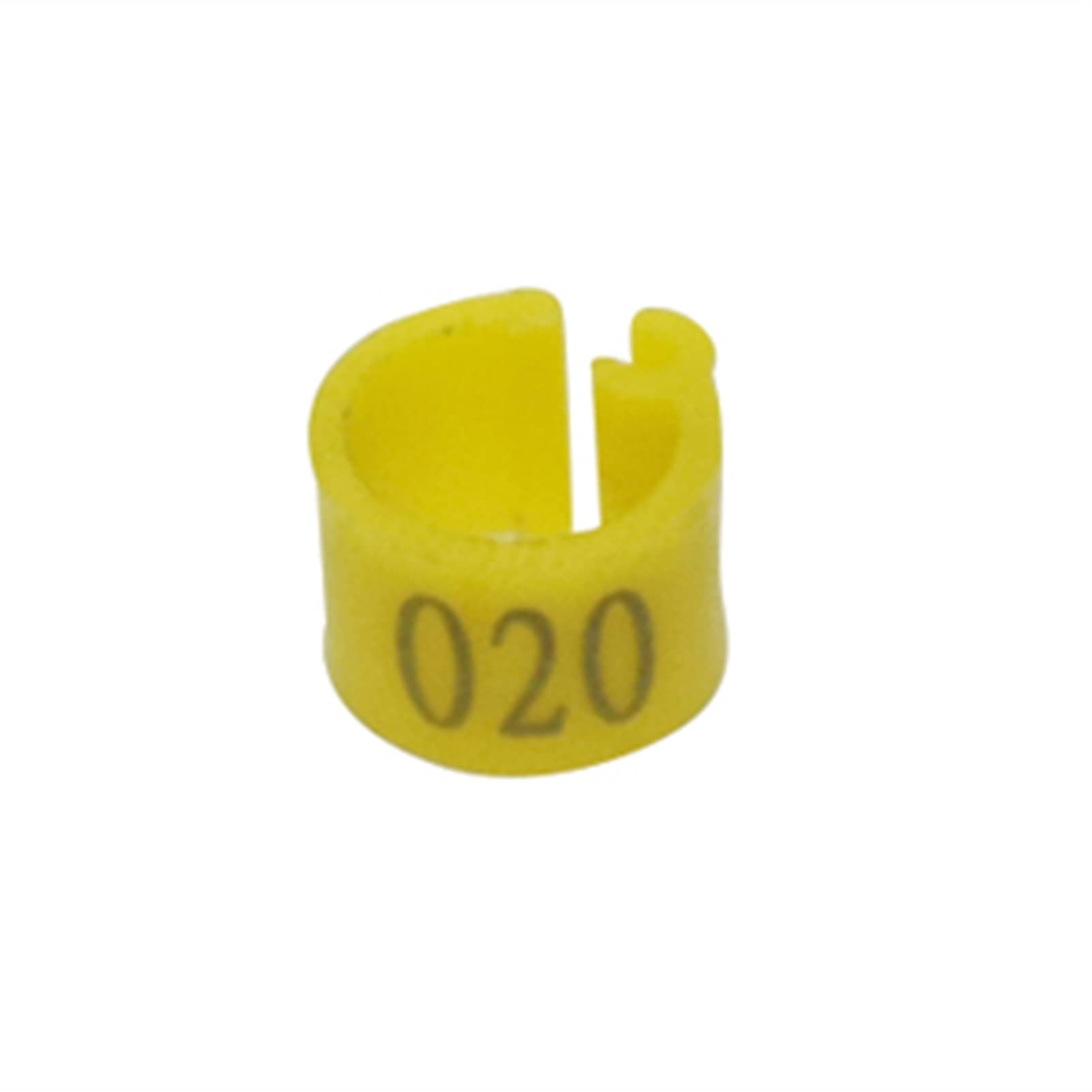 Chicken feet Ring 100 Pcs/Bag Inner Diameter 6mm Pigeon Leg Poultry Bird Parrot Clip Rings Band Foot Ring Pigeon Supplies .001~100 Light Weight, Good Fastening Effect, not Easy to f (Color : Yellow)