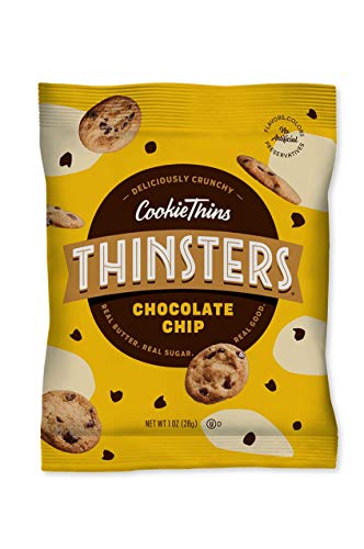 Image of THINSTERS Cookies Variety Pack, Chocolate Chip & Vanilla, 1oz (Pack Of 24), Non GMO, Peanut Free, Lunch Box, Snack Packs