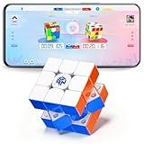 GAN i4 Smart Cube 3x3 Magnetisch Zauberwürfel Intelligenter Speedcube Bluetooth Elektronischer Magnetischer Cube für Kinder und Erwachsene Timer mit App Online-Wettbewerb (UV)