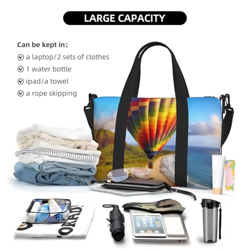 Travel Duffel Bags Personal Item Bag Carry on Luggage Bag Training Handbag Lightweight Waterproof Sports Gym Bag Hawaii Hot Air Balloon Weekender Bag for Women Men4
