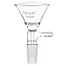 stonylab Borosilicate Glass Filter Funnel with 75mm Top Outer Dimension, 24/40 Inner Joint Glass Filtering Funnels