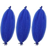 Blue Braiding Hair Marley Hair 16 Inch Marley Twist Braiding Hair for Spring Twist Hair Soft Locs...