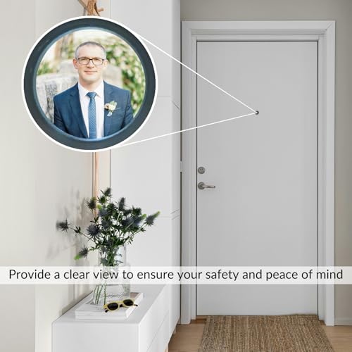 Tabanzhe Mirilla de Puerta - Agujero de Espía de Seguridad 220° Ángulo Amplio para Puertas Frontales, Mirilla para Casa, Oficina, Hotel (Plateado) miniatura 3
