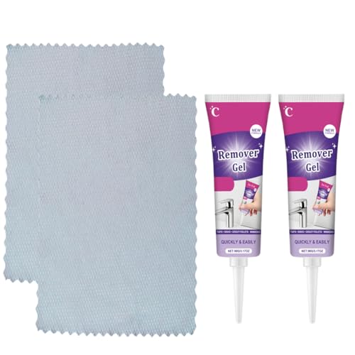 EIHI 2 Pièces Gel Anti-Moisissure Multifonction, Pour Fenêtres, Machines à laver, Salles de Bains, Avec 2 Morceaux de Chiffon de Nettoyage Gris, L