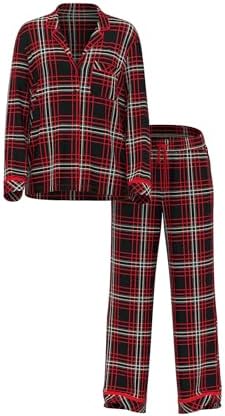 Victoria's Secret Flannel Pajama Set, Long Sleeve Button Down Shi...