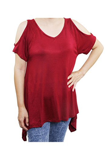 LOFBAZ Casual Cold Shoulder Tops for Women Sexy Blouses Womens