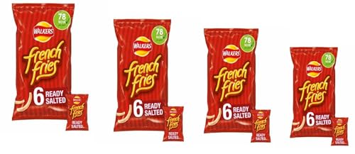 Walkers French Fries Ready Salted Multipack Crisps, 4 x 6x18g