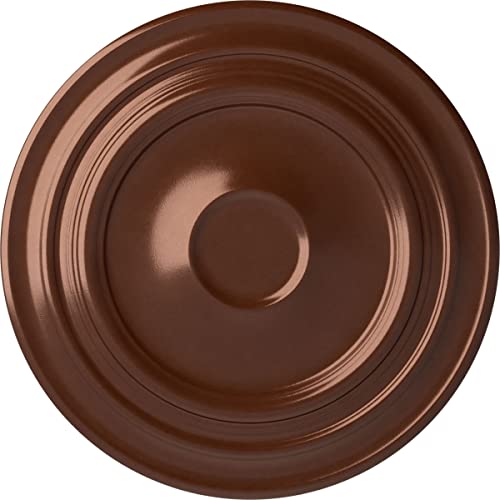 32 5/8"OD x 1 1/2"P Giana Ceiling Medallion (Fits Canopies up to 7 7/8"), Hand-Painted Copper Penny