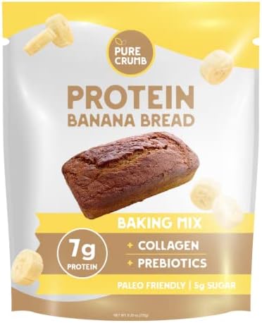 Pure Crumb Protein Banana Bread Mix - Collagen Protein, Paleo Friendly, Low Sugar, Gluten Free