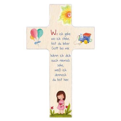 Fritz Cox Kinderkreuz 'Wo ich gehe, wo ich stehe' Mädchen 20cm natur