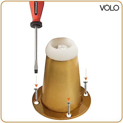 Image of VOLO Furniture Legs 3 inch, Heavy Duty Sofa Legs, Modern Style Furniture Legs, DIY Replacement SS Metal Legs for Table Cabinet Cupboard Sofa Couch Chair, (Set of 4 pcs)(A-67) (4 inch- 100 mm, Gold)