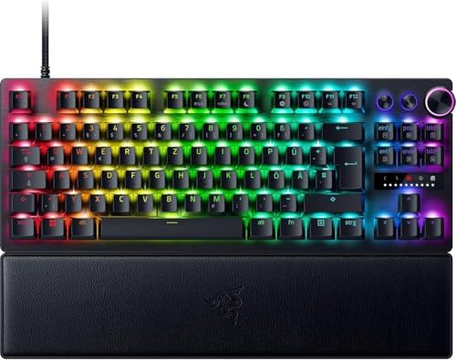 Razer Huntsman V3 Pro Tenkeyless - Analoge optische TKL E-Sport PC Gaming-Tastatur ohne Ziffernblock - Snap Tap - Rapid Trigger - Digitaler Drehregler & Steuerungstaste - QWERTZ DE