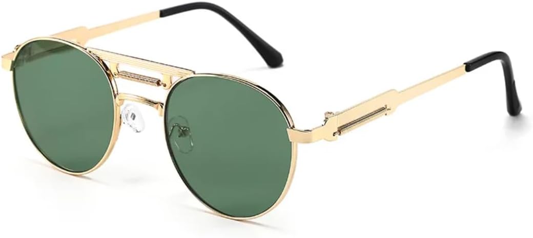 Sunglasses Men Round Metal Frames Women Steampunk