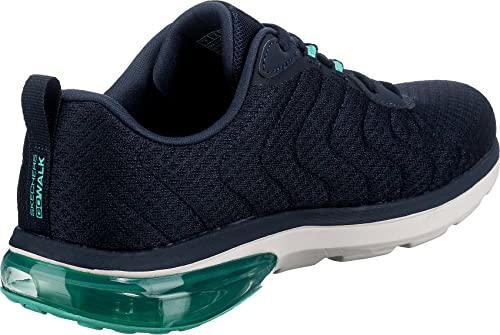 Skechers Skechers Women's GO Walk AIR 2.0-Dynamic Virtue Sneaker, Navy/Turquoise, 6.5