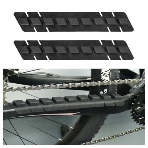 CYSKY Bike Chain Guard Silicone Stickers 2pcs, Bicycle Frame Chainstay Protector, 3M Glue Backing Sticky Well, Durable, Lightweight (Silicone airbag Style)