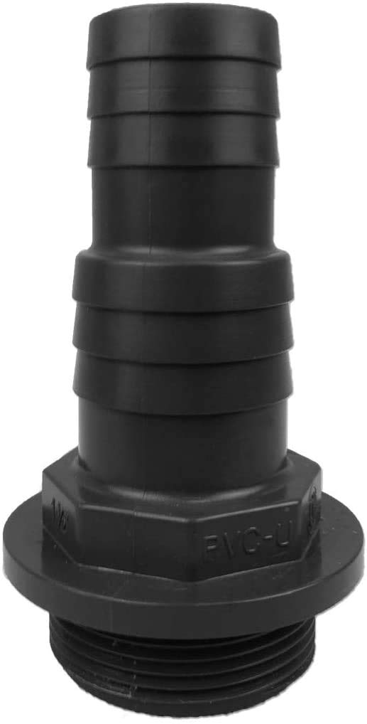 Well2wellness Rubinetto A Sfera In PVC 2 Vie Con Filettatura Interna 1 1/2'' + 2 Raccorderia A Pressione Per Tubo 38 Mm - 4