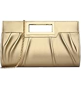 KKXIU Women Clutch Purse Elegant Pleated Evening Bag for Wedding Prom Bridal with Chain Strap