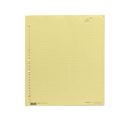Trial or Deposition Note Pad, Litigation Ruled, Lines Numbered 1-28, from Blumberg's Law Products (12 pads)