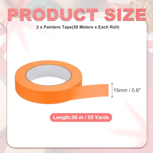Image of PATIKIL 1 Inch x 110 Yards Painters Tape, Adhesive Masking Tape Paint Tapes for Wall Painting DIY Artist Craft Arts Decoration Labeling, Orange