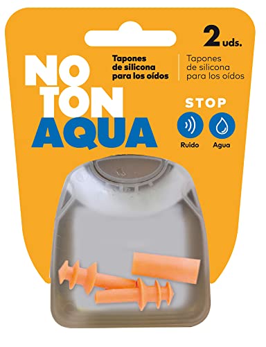 NOTON tapones aqua de silicona para oídos blíster 2 Uds., naranja