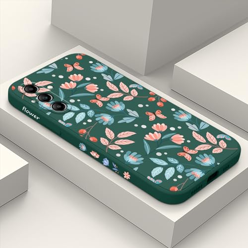 Coque silicone Galaxy A15 5G anti-glisse motif floral poétique