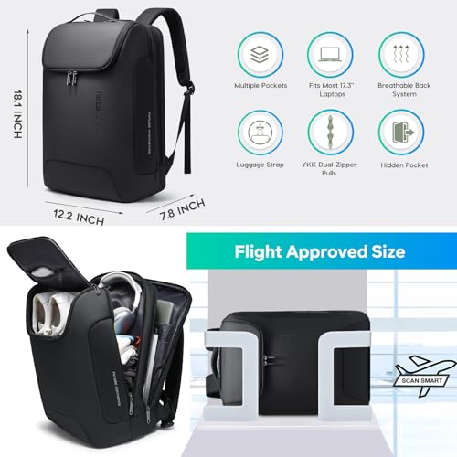 Image of BANGE Anti-Theft Backpack with USB Charging Port 17.3 Inch Business Laptop Backpack