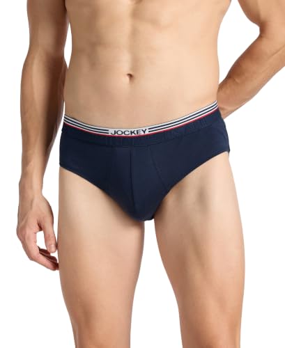 Image of Jockey US49 Men Super Combed Cotton Solid Brief with Ultrasoft Waistband