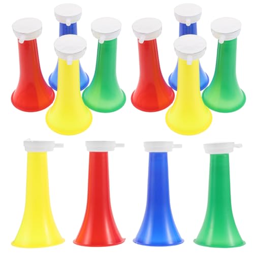 Toyvian 12piezas Bocina Telescópica Para Animar Fiestas Megáfono De Plástico Sonido Fuerte De Ruido Para Deportivos Para Eventos Escolares y Cumpleaños