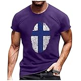 Generic Slim-Fit Tshirt Für Herren Hemden Herren Mit Muster Basic Shirt Herren V Ausschnitt Flanellhemd Herren Blau Rot Agent Kostuem Herren Manschettenknopf Hemd Herren Herren Hemd Kurzarm Gelb