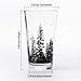 Black Lantern Pint Glass Set of 2 - Premium Ski and Skiing Themed Beer Glass and Everyday Drinking Glasses - 16 Ounce Pint Glass - Craft Beer Enthusiasts - Après-Ski and Cabin Decor (Ski Lift White)