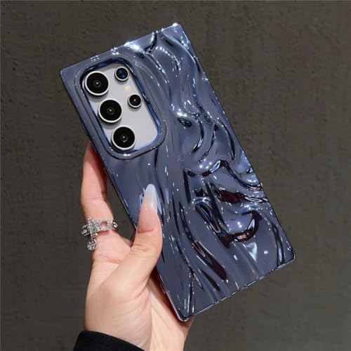 Coque Samsung S24 Ultra effet vague bleu marine antichoc