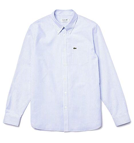 Lacoste CH2945 Camisa de Vestir, Blanc/Panorama, 40 para Hombre