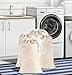 COTTON CRAFT Extra Large Laundry Bags -4 Pack Heavy Duty Durable Cotton Canvas Drawstring Closure Washable Laundry Bag - Back to School Travel College Dorm Basket Liner Clothes Organizer - XL 28 x 36