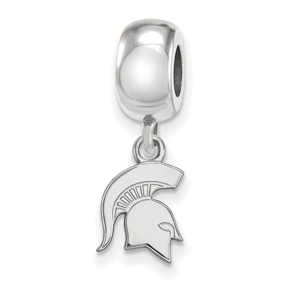 LogoArt Sterling Silver Michigan State University XS Dangle Bead Charm