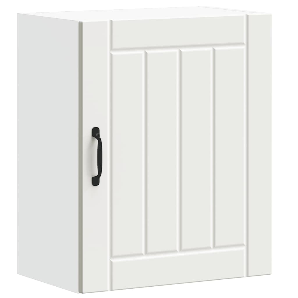 Lucca - Juego de 2 armarios de pared de madera con puertas prácticas y mucho espacio de almacenamiento para utensilios de cocina