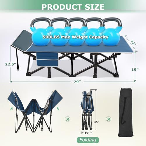 Suteck-Camping-Cot-32In-XXL-Folding-Camping-Cot-Heavy-Duty-Sleeping-Bed-for-Adults-1200D-Double-Layer-Oxford-Cots-for-Camping-WPilllow-Mattress-Carry-Bag-for-Home-Office-Travel