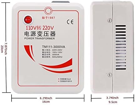 Transformer 110V Convert to 220V Small Size 2000W Isolation Transformer for Any Electrical Equipment (Item # 212992)