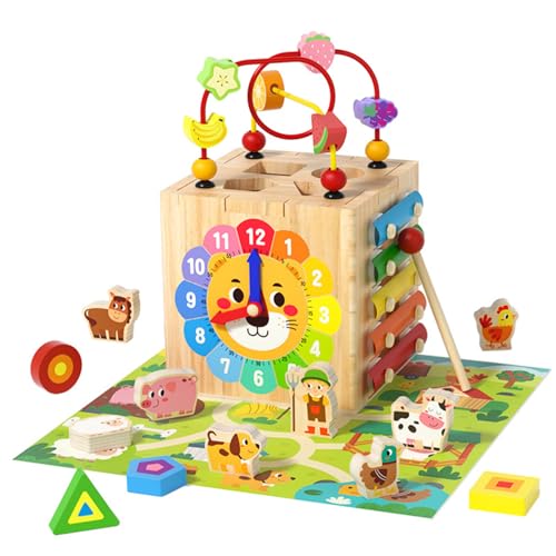 Cube d'activité en bois idéal comme cadeau d'anniversaire de vacances