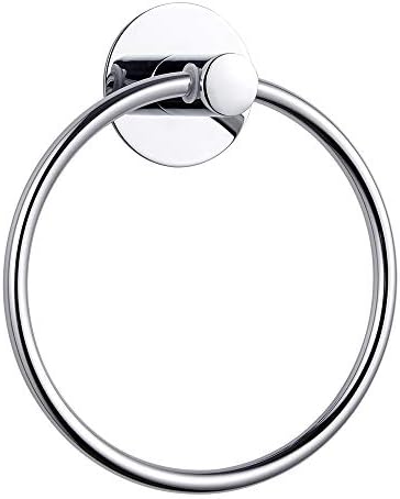 GERUIKE Adhesive Towel Ring Self Adhesive Hand Towel Ring Stainless Steel Rustproof Bathroom Towel Holder Wall Mount