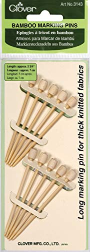 CLOVER Bamboo Marking Pins 10-Per Package Approximately 2-3/4-Inch