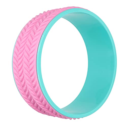 Yoga Wheel, Tiefengewebsmassage-Rückenrad zum Dehnen von Dharma Yoga Prop Wheel Yoga Back Roller Wheel, Pink