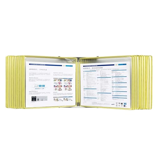Présentoir à pages tournantes durable avec 20 poches d'affichage au format lettre