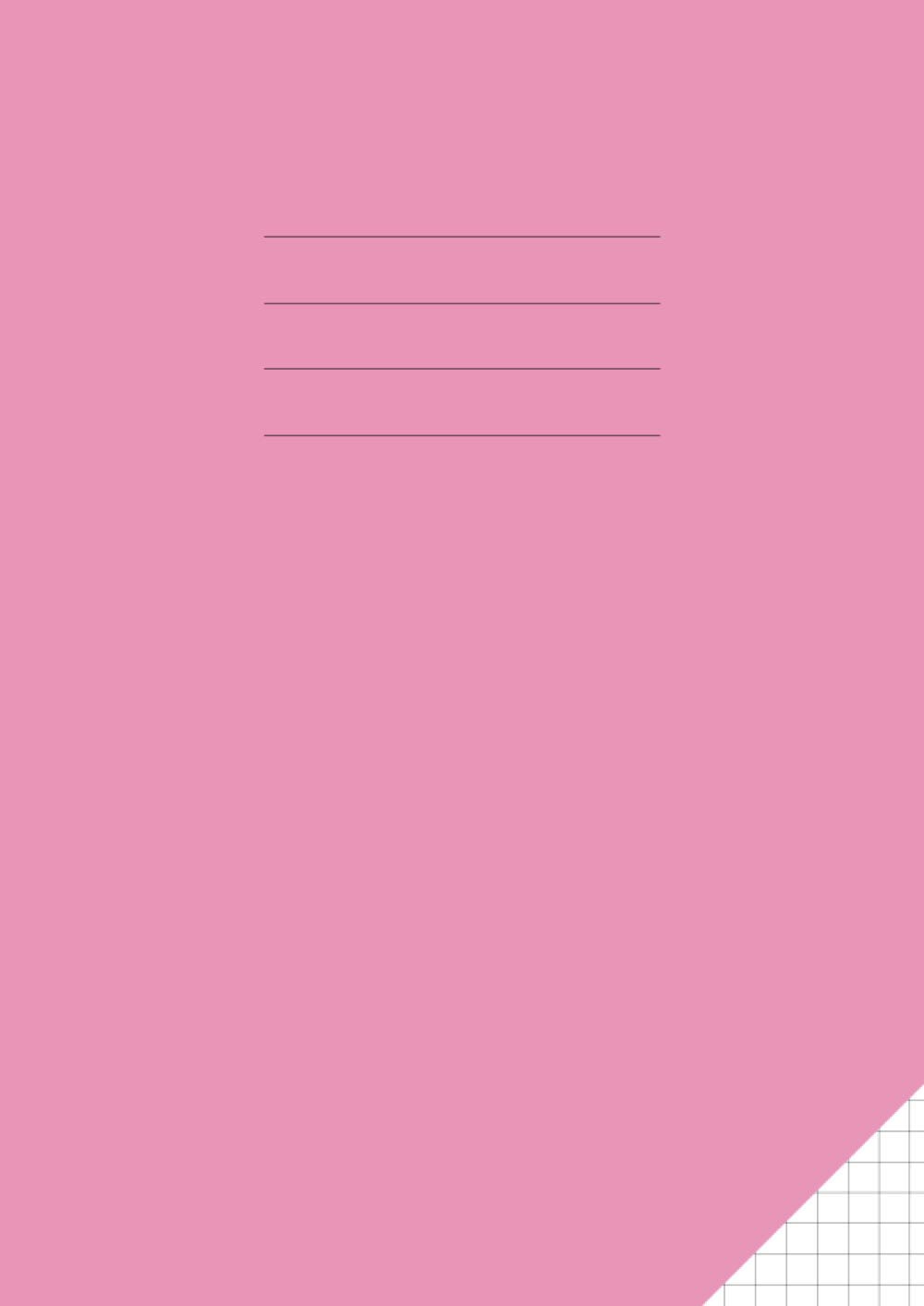 Maths Exercise Book 7mm Squares A4: Squared Paper / Square Grid Notebook for Mathematics / School | 100 Pages | Pink Cover