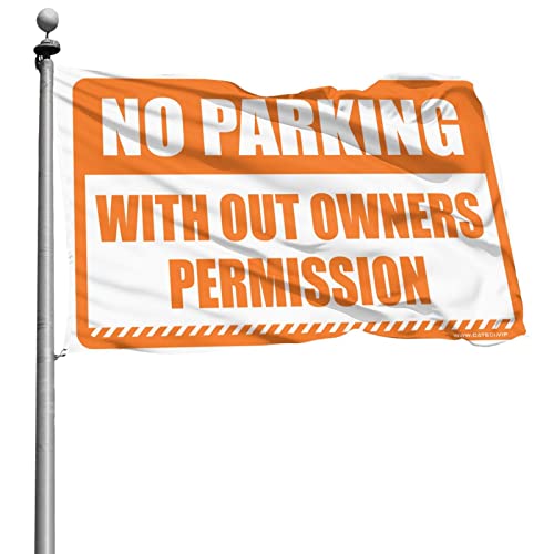 部屋用フラッグ 不法侵入なし 所有者許可フラッグ おもしろフラッグ ルームガイ用 (サイズ:152X244cm)