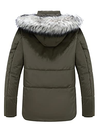WenVen Men's Thicken Puffer Jacket Insulated Water-Resistant Warm Winter Coat with Hood2