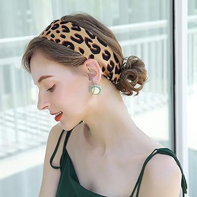Brown Leopard Neck Tie Chic Skinny Scarf Hairband Stylish Purse Scarf Leopard Accessory Women's Fashion Scarves Scarves and Wraps Accessories4