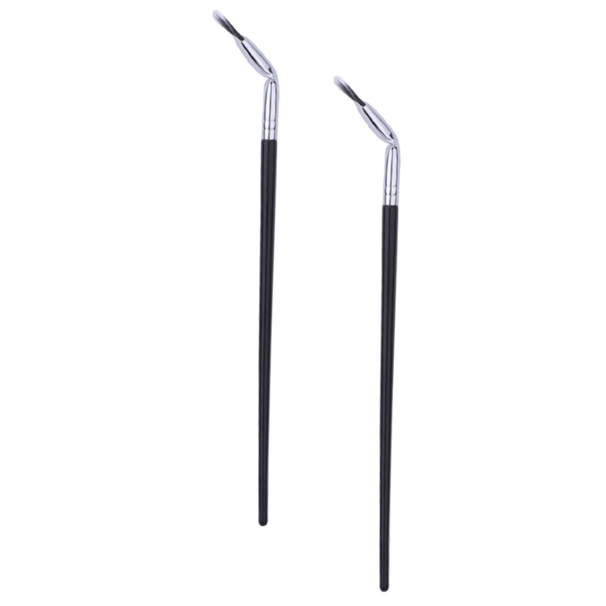 BESTYASH Lash for Mascara 2pcs Eye Brow Curved Makeup Brush Set for Eyeshadow Easy to Carry